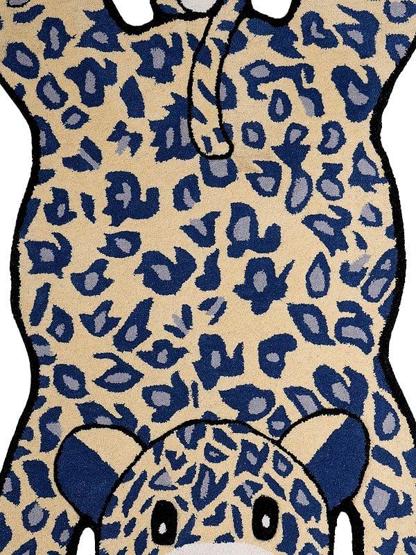 Exotic India Lemon-Icing Handmade Tiger Asana Mat From Mirzapur 