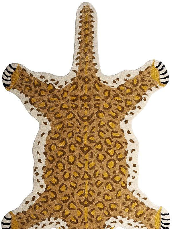 Exotic India Leopard Shaped Handmade Yogic Asana Mat From Mirzapur 
