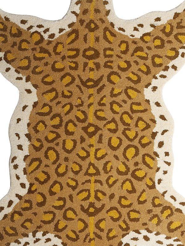 Exotic India Leopard Shaped Handmade Yogic Asana Mat From Mirzapur 