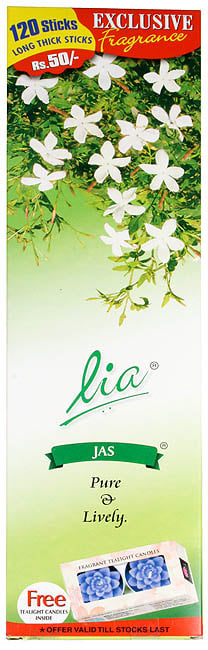 exotic india Lia Jas (Pure & Lively) - Incense Sticks (240 Sticks) 