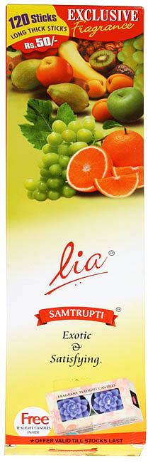 exotic india Lia Samtrupti (Exotic & Satisfying): Incense Sticks (240 Sticks) 