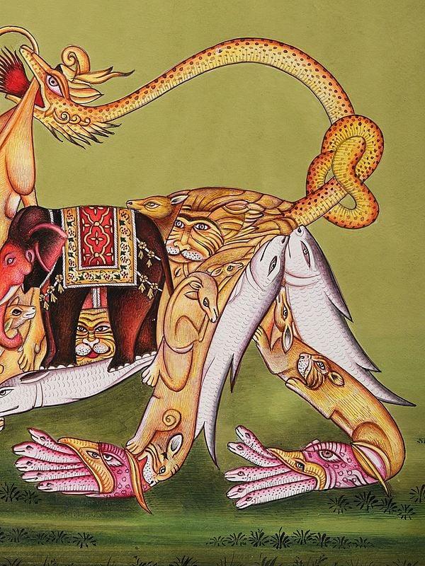 Exotic India Lioness With Face Of A Woman - A Grotesque 