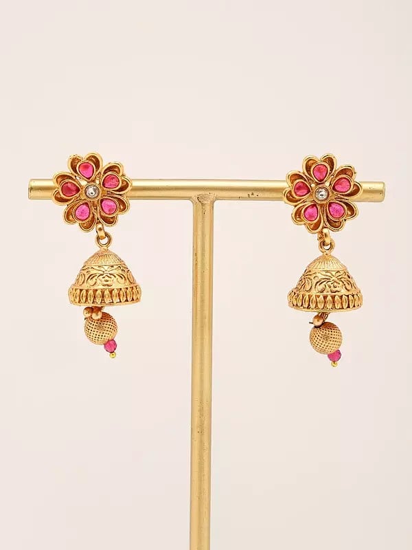 Exotic India Lord Ganesha Long Necklace With Earrings Set 
