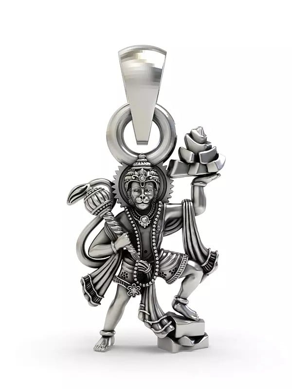 exotic india Lord Hanuman Lifting Sanjeevani Mountain Vietnam Pendant 