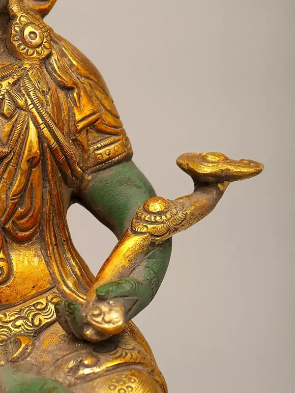 Exotic India Lord Indra Seated On Airavat | Brass Statue 