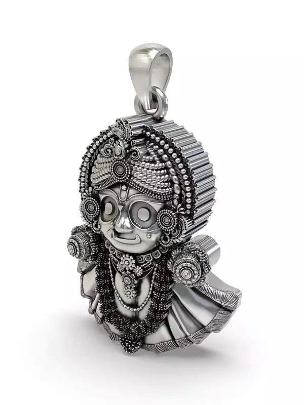 Exotic India Lord Jagannath Sterling Silver Pendant 