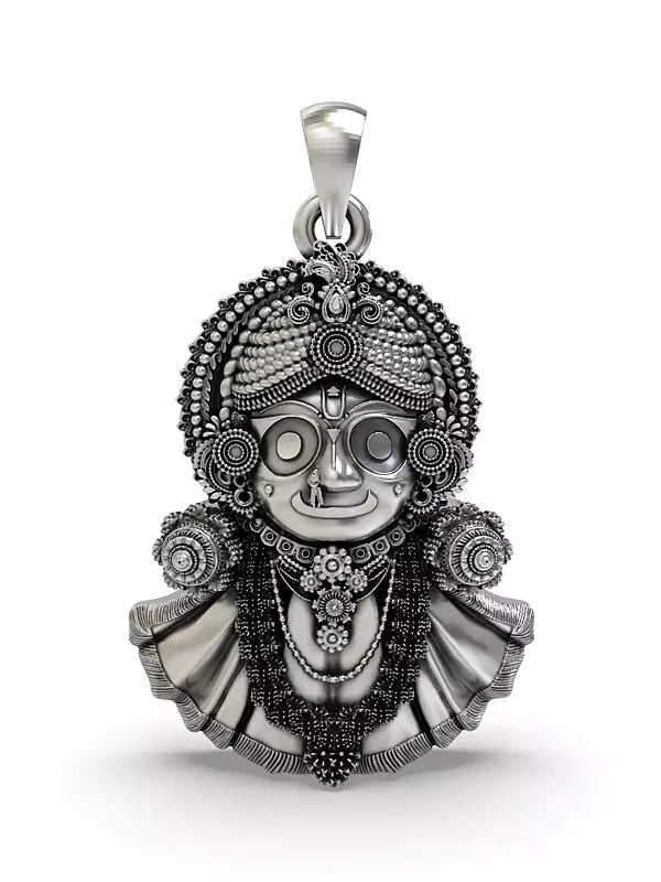 exotic india Lord Jagannath Sterling Silver Pendant 