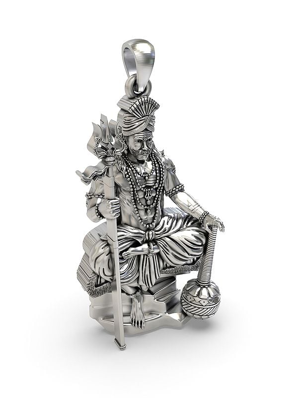 Exotic India Lord Muneeswarar (Form Of Deity Shiva) Pendant