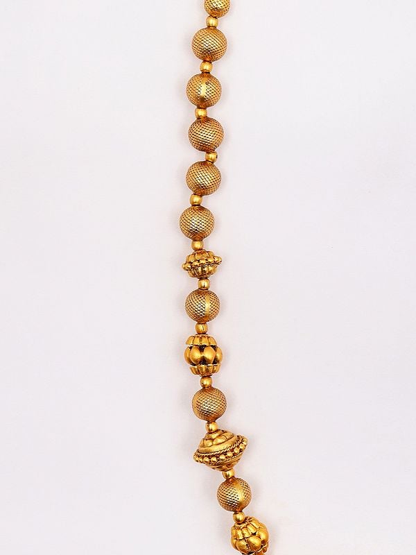 Exotic India Lord Shiva Face Brass Necklace Set With Earrings