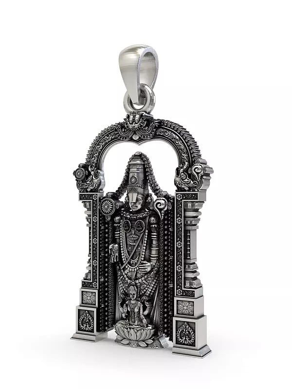 Exotic India Lord Tirupati Balaji With Goddess Lakshmi Pendant