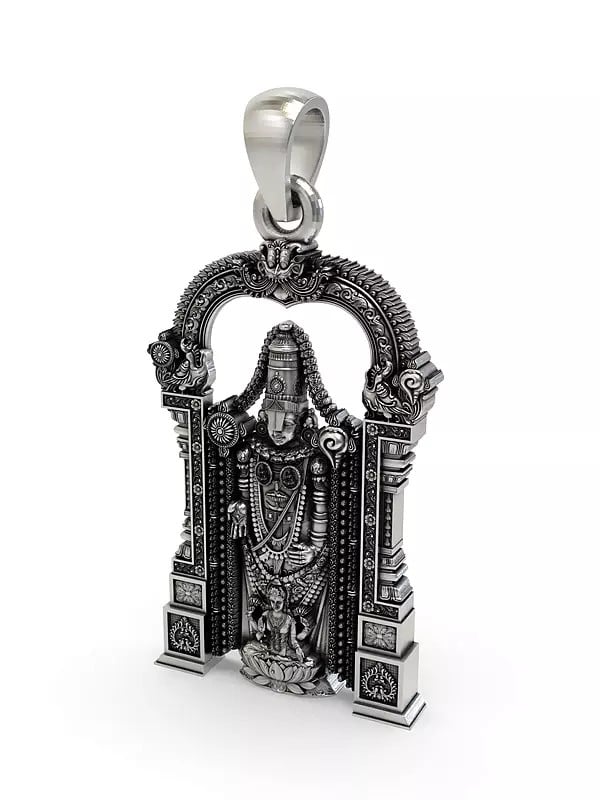 Exotic India Lord Tirupati Balaji With Goddess Lakshmi Pendant