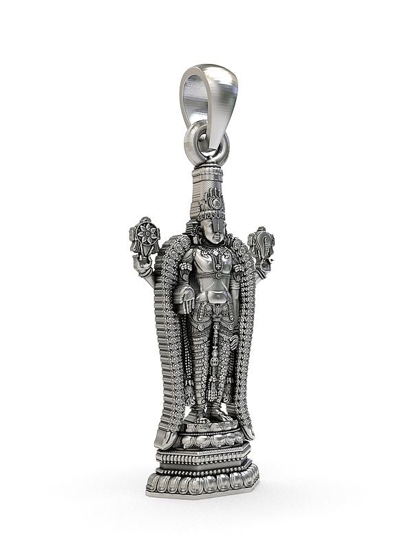 Exotic India Lord Venkateswara Sterling Silver Pendant 