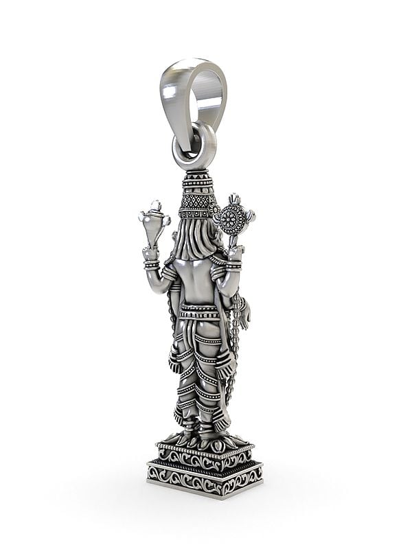 Exotic India Lord Venkateswara Sterling Silver Pendant 