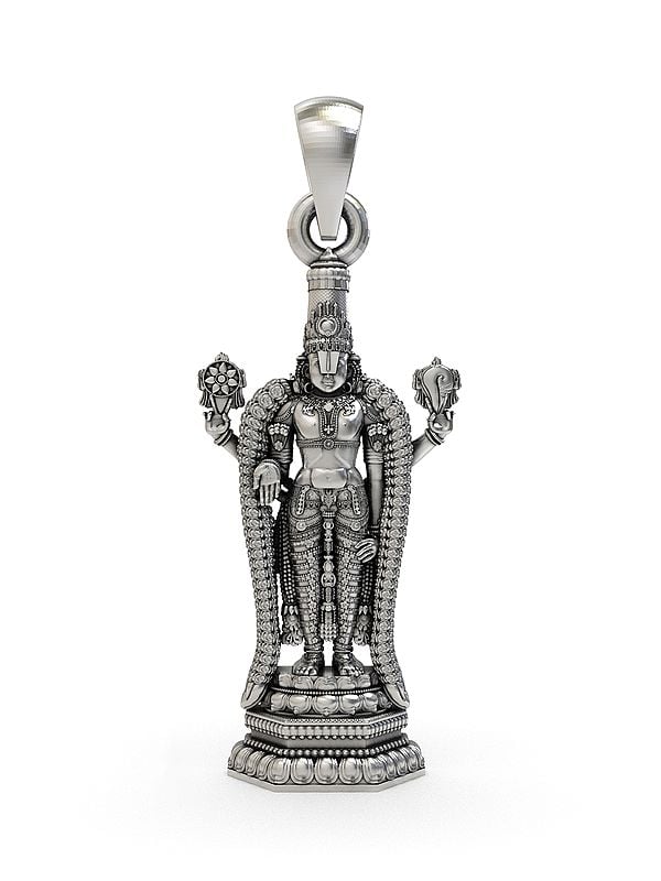 exotic india Lord Venkateswara Sterling Silver Pendant