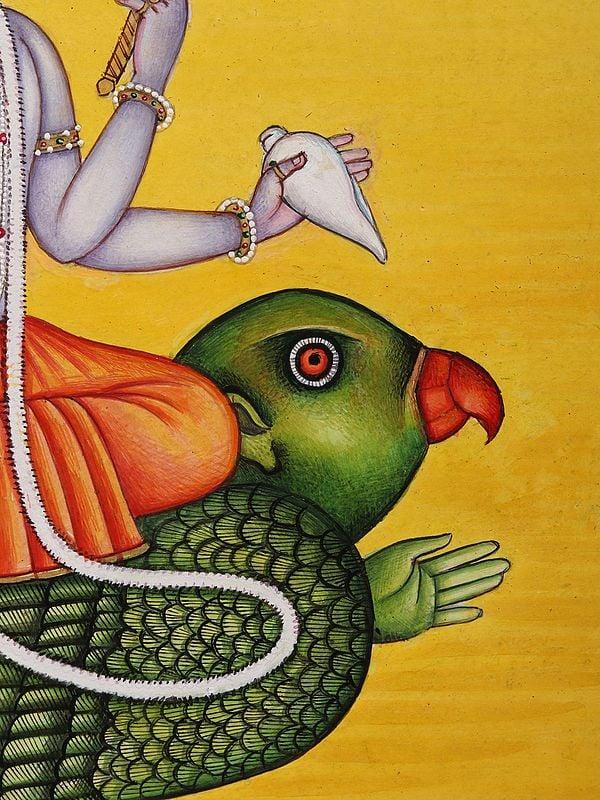 Exotic India Lord Vishnu With Goddess Lakshmi On Garuda