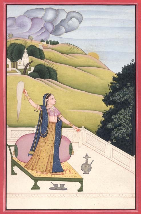 exotic india Love-Lorn Ragini Gunakali (Wife of Raga Malkounsa)