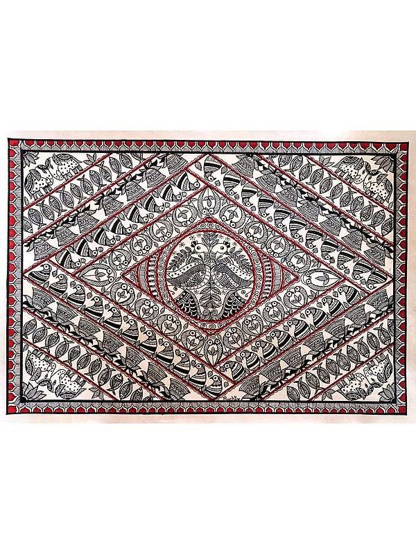 exotic india Madhubani Intricate Godna Painting | Fineliners On Paper | By Ruchi 