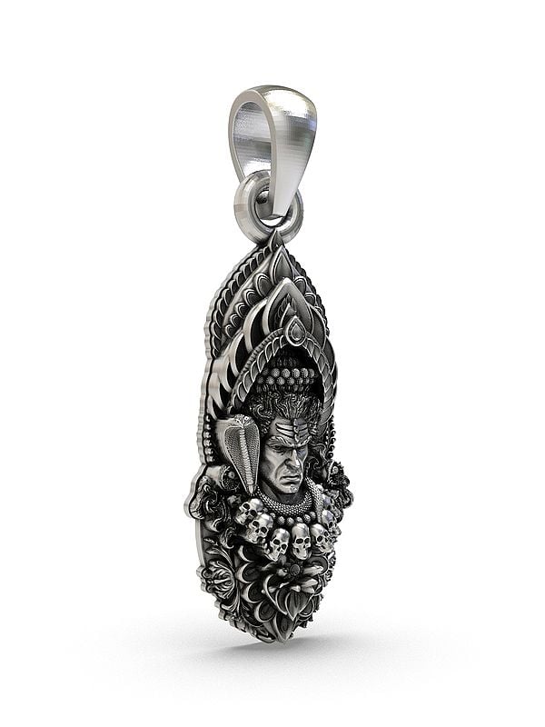 Exotic India Mahadev (Lord Shiva) Sterling Silver Pendant 