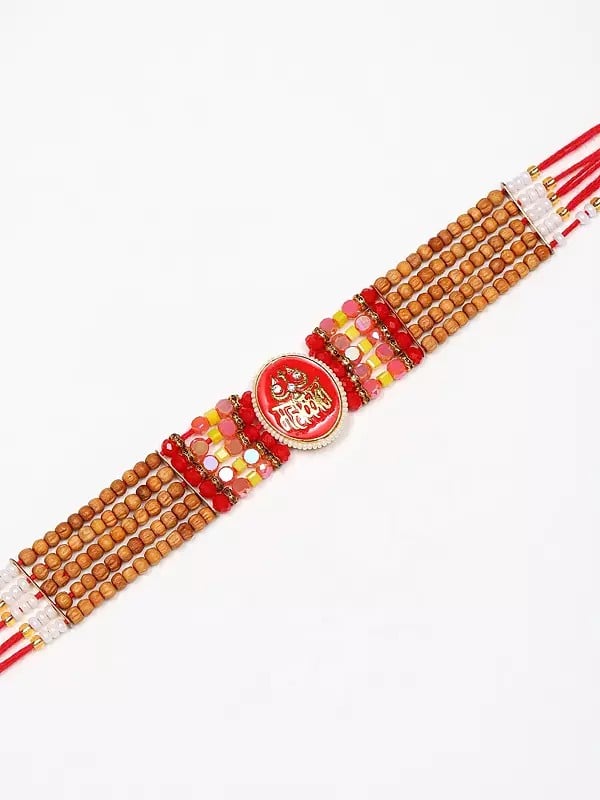 exotic india Mahakal Rakhi with Beaded Multi Strand 