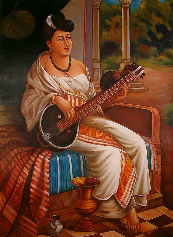 exotic india "Mahananda" (Based on Raja Ravi Varma's Work)