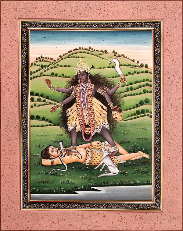 exotic india Mahavidya Kali Her Luscious Locks And Bloodied Hands Adding To Her Fierce Beauty 