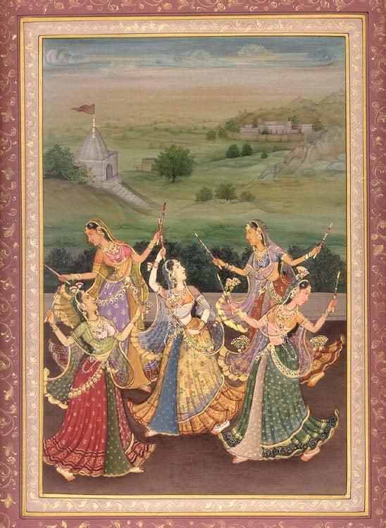 exotic india Maidens Performing The Ecstatic Dance Known as Garba