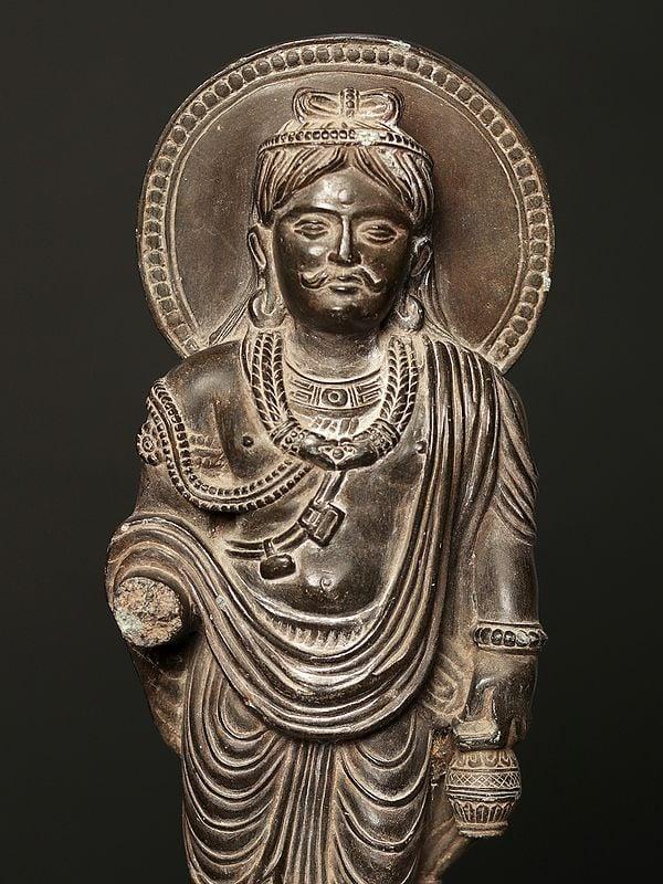 Exotic India Maitreya Gandhara Buddha Idol | Modern Sculpture 