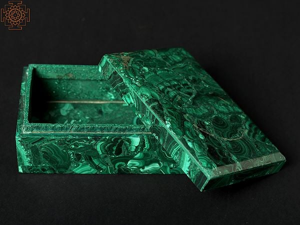 Exotic India Malachite Jewellery Box | Artistic Wooden Boxes 