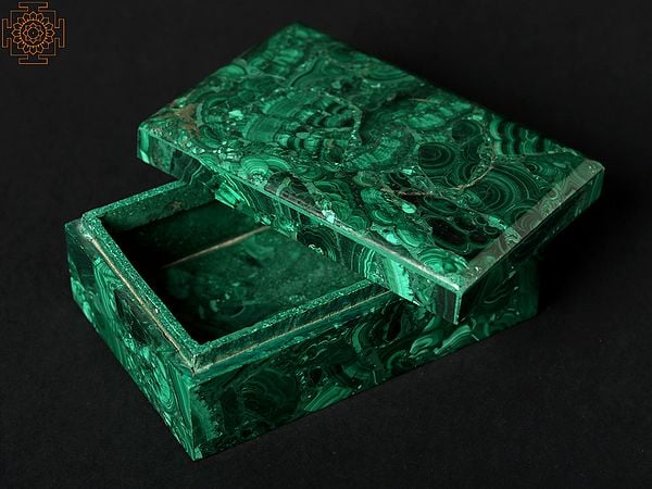 Exotic India Malachite Jewellery Box | Artistic Wooden Boxes 