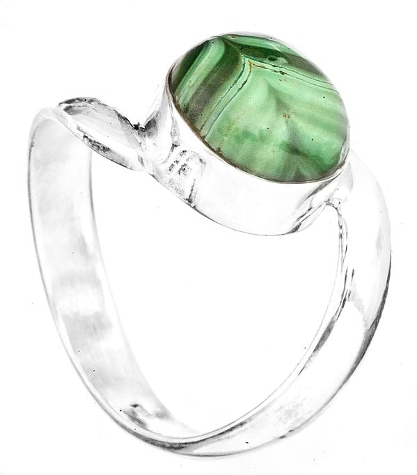 exotic india Malachite Ring | Sterling Silver Jewelry 