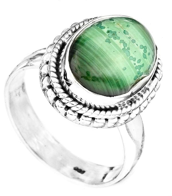 exotic india Malachite Ring | Sterling Silver Jewelry 