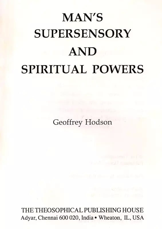 Exotic India Man's Supersensory And Spiritual Powers 
