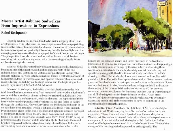 Exotic India Master Artist Baburao Sadwelkar: From Impressions To Expressions 