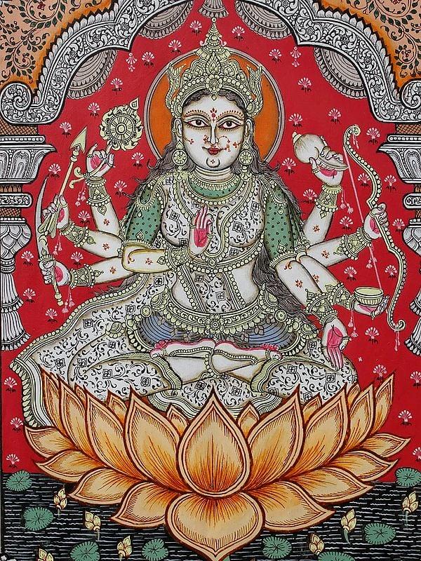 Exotic India Masterpiece Of Ashtalakshmi - Eight Forms Of Goddess Lakshmi 