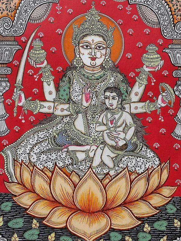 Exotic India Masterpiece Of Ashtalakshmi - Eight Forms Of Goddess Lakshmi 