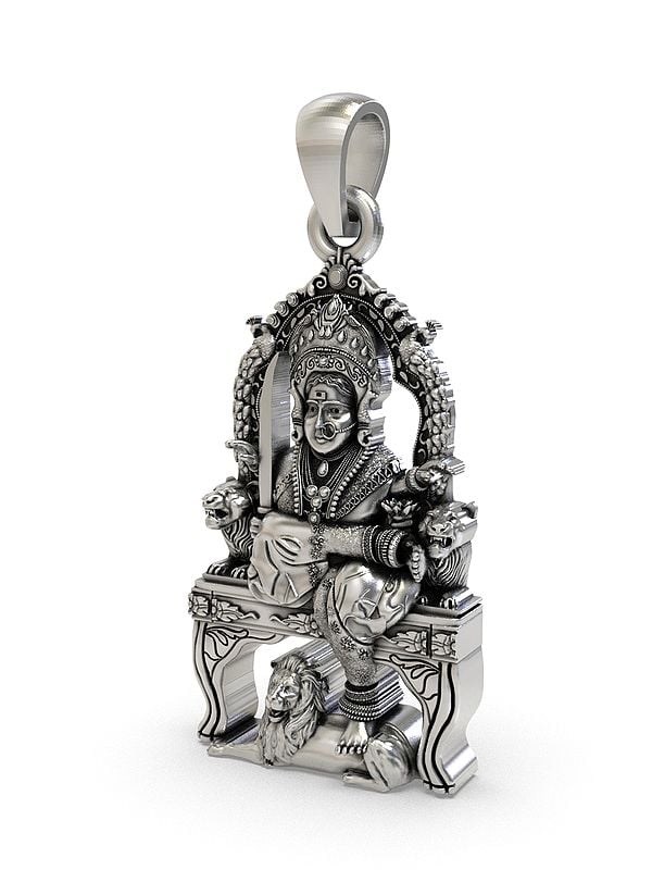 Exotic India Mata Boot Bhavani Form Of The Goddess Durga Pendant 