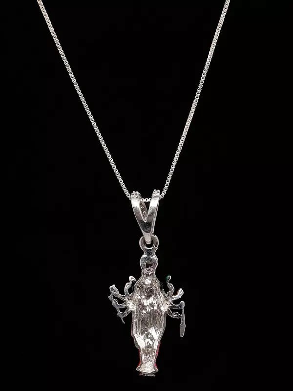 Exotic India Mata Sadhi Special Divine Form Of Goddess Durga Pendant (Rare Goddess Of India) 
