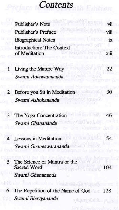 Exotic India Meditation- Monks Of The Ramakrishna Order 