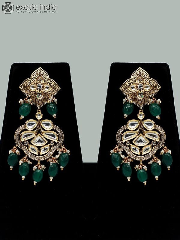 Exotic India Meenakari Choker Set For Bridal With Mangtika And Drop Beads