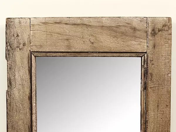 Exotic India Mirror Framed In Vintage Wooden Window