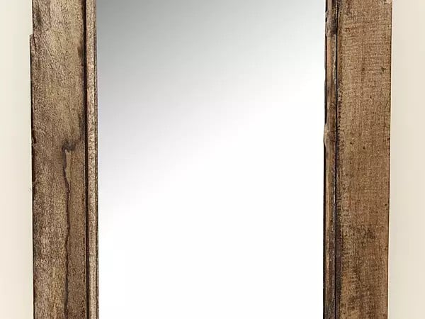 Exotic India Mirror Framed In Vintage Wooden Window