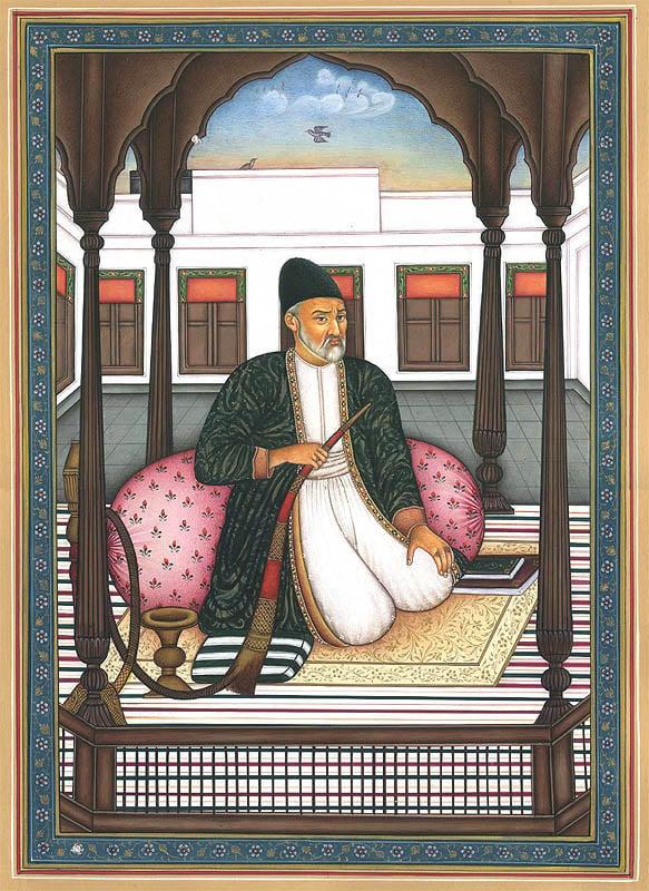 exotic india Mirza Asadullah Khan Ghalib | Watercolor on Paper 
