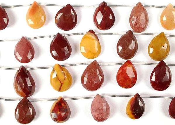 exotic india Mokite Faceted Briolette Beads | Gemstone Beads