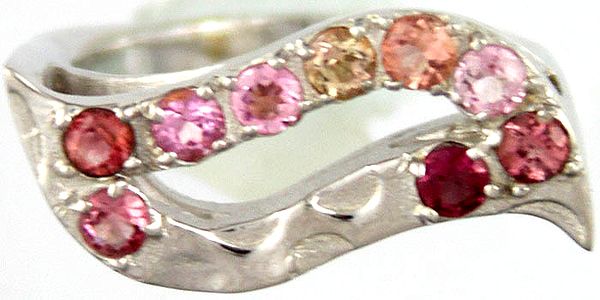 exotic india Multi-color Faceted Tourmaline Ring | Tourmaline Stone Jewelry 