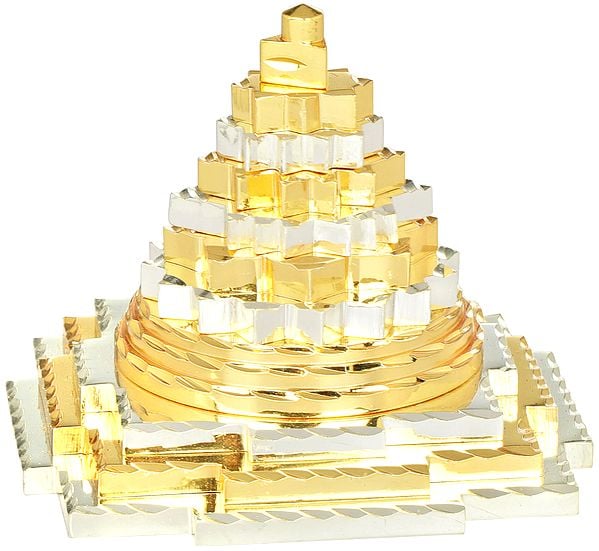 exotic india Multi-Pyramid Small Size Shri Yantra | Meru Shree Yantra
