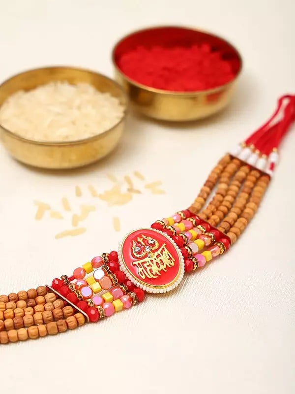 Exotic India Multicolor (Combo Of Five) Rakhi For A Forever Connection 