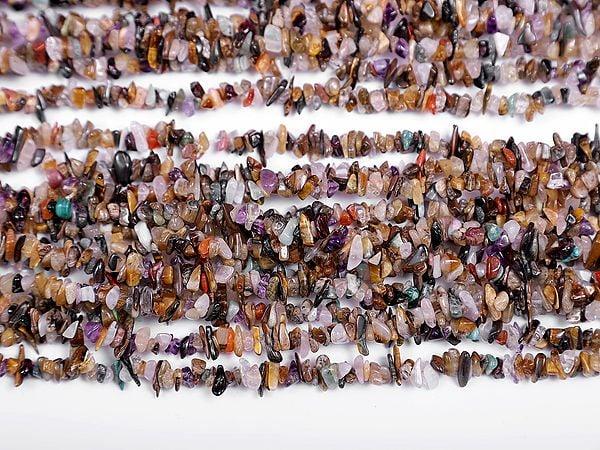 exotic india Multicolor Gemstones Chips (Price of 1 String) | Gemstone Beads 