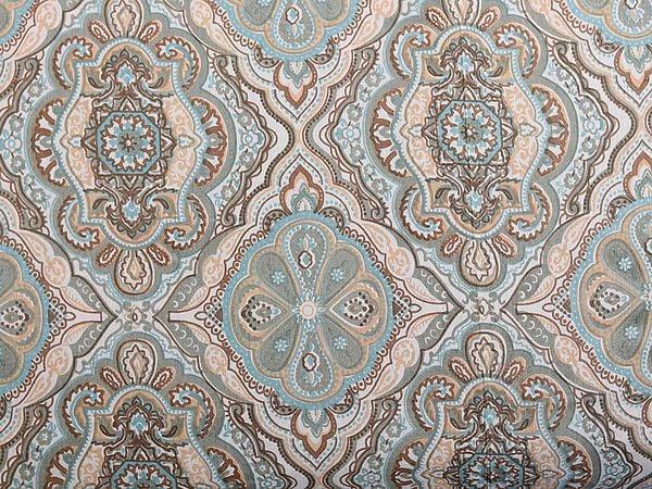 Exotic India Multicolor Mediterranean Motif Handblock Printed Cotton Queen Size Bedsheet With Two Pillow Cover 