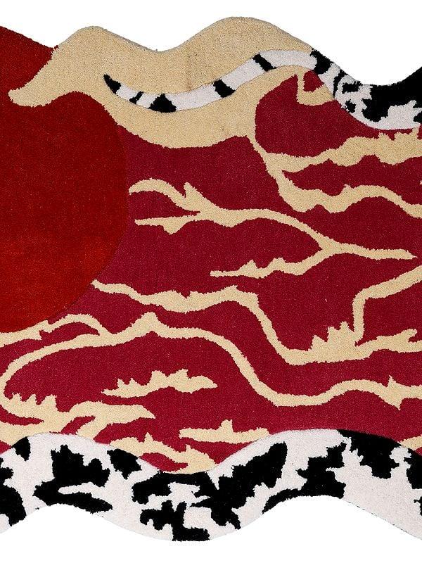Exotic India Multicolor Python Hand Tufted Yogic Asana Mat From Mirzapur