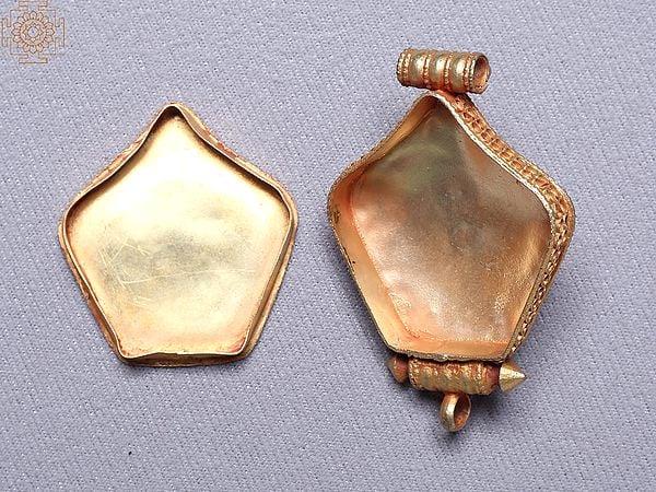 Exotic India Multiple Stone Ghau Copper And Gold-Plated Pendant